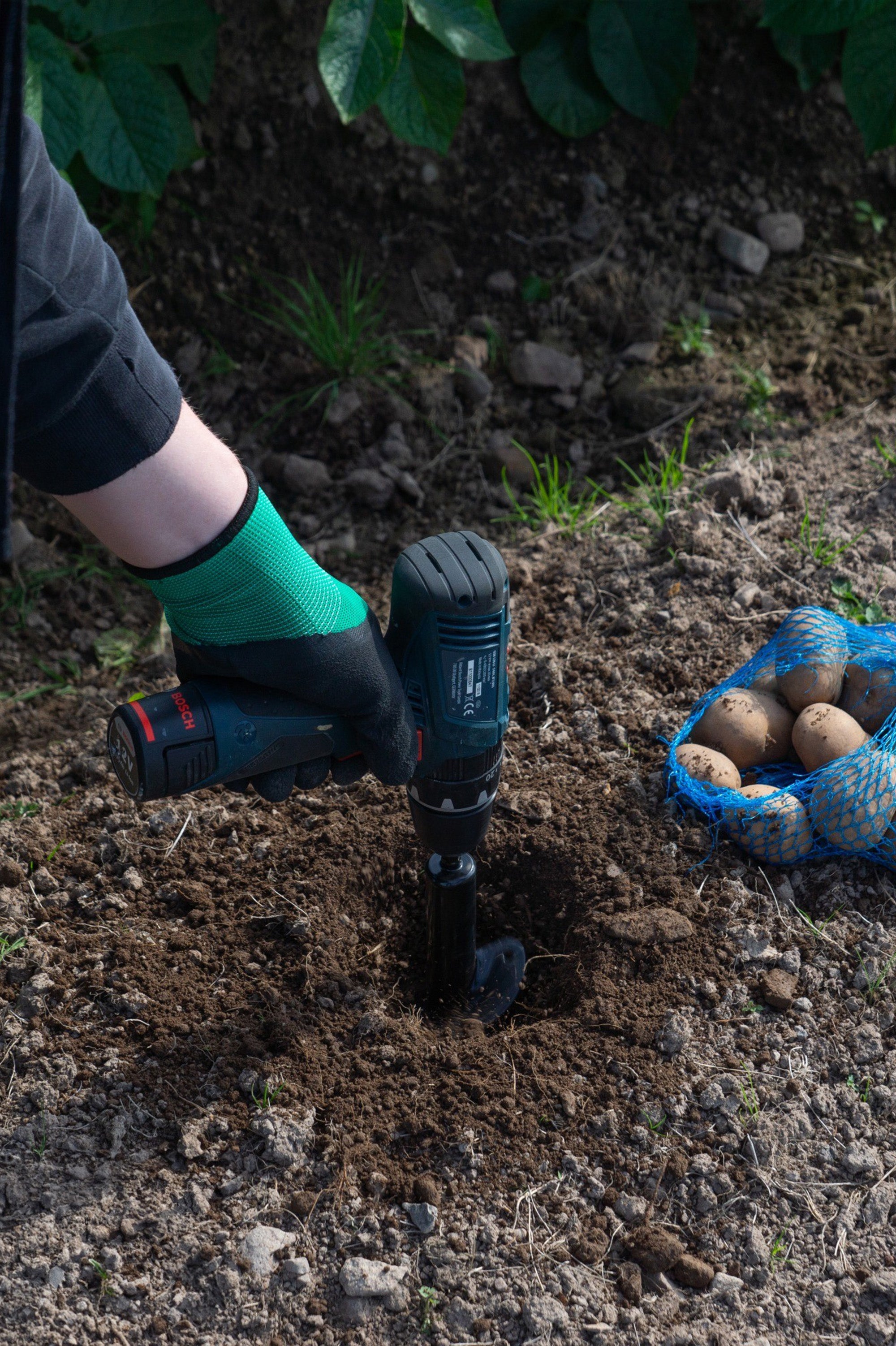 Auger Drill Bits for Planting Bulbs, Flowers, Vegetables, Potatoes, and Weed Remover - Twin Tool Pack 8x30 & 4x22cm by Jamieson Brothers