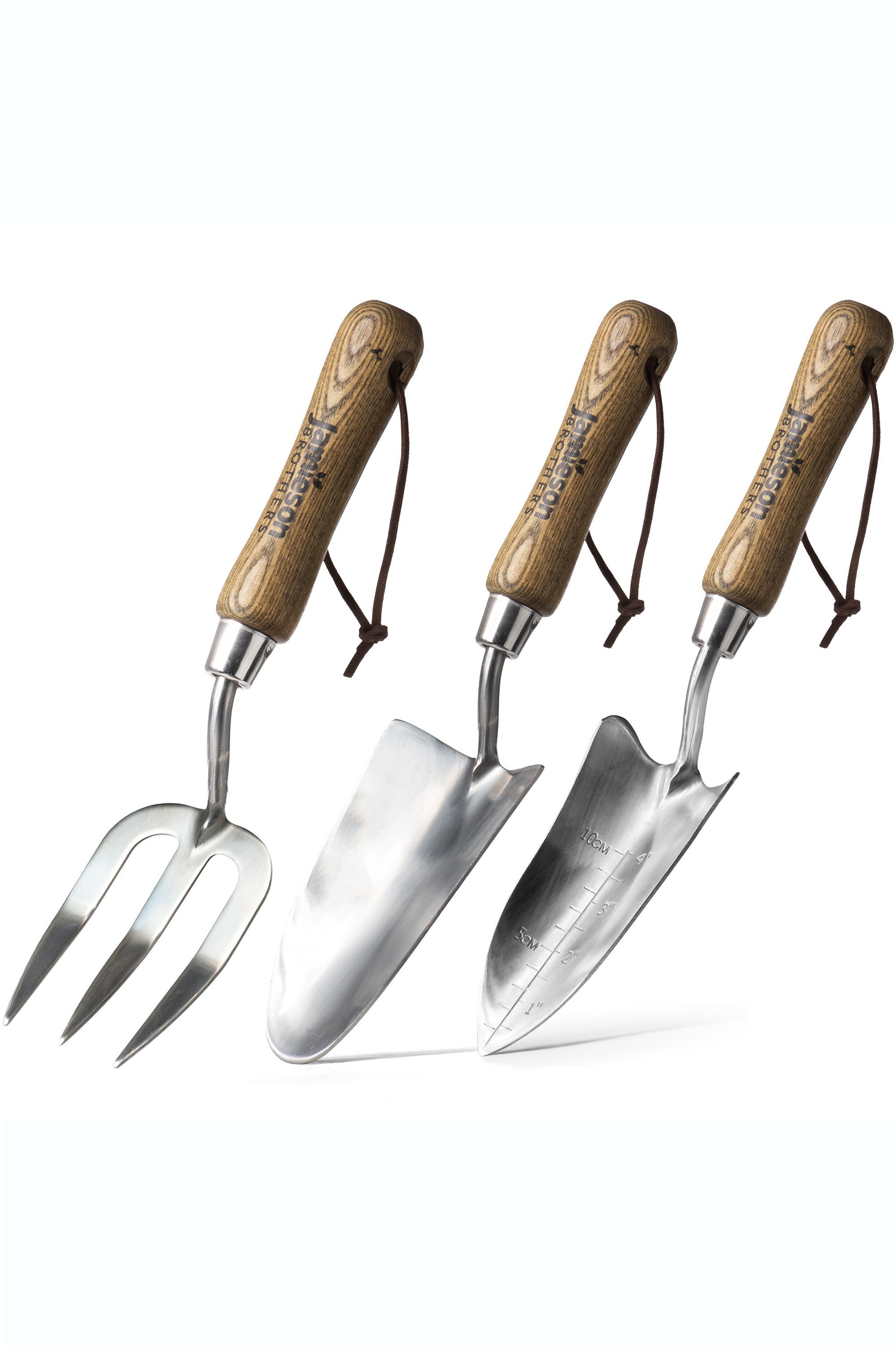 Gardening Stainless Steel Hand Trowel, Hand Fork and Transplanting Trowel 3 in 1 Garden Tool Set By Jamieson Brothers