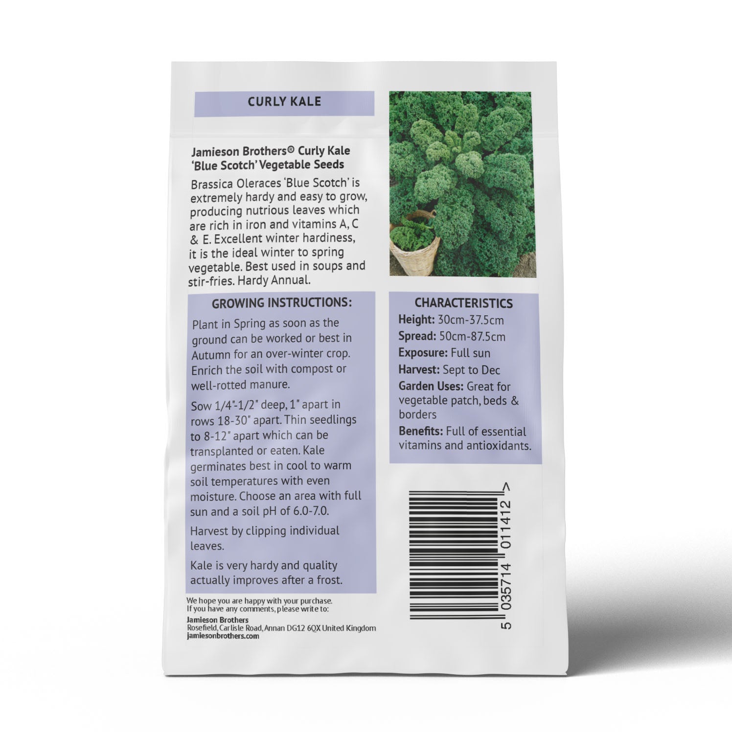 Curly Kale Blue Scotch Vegetable Seeds