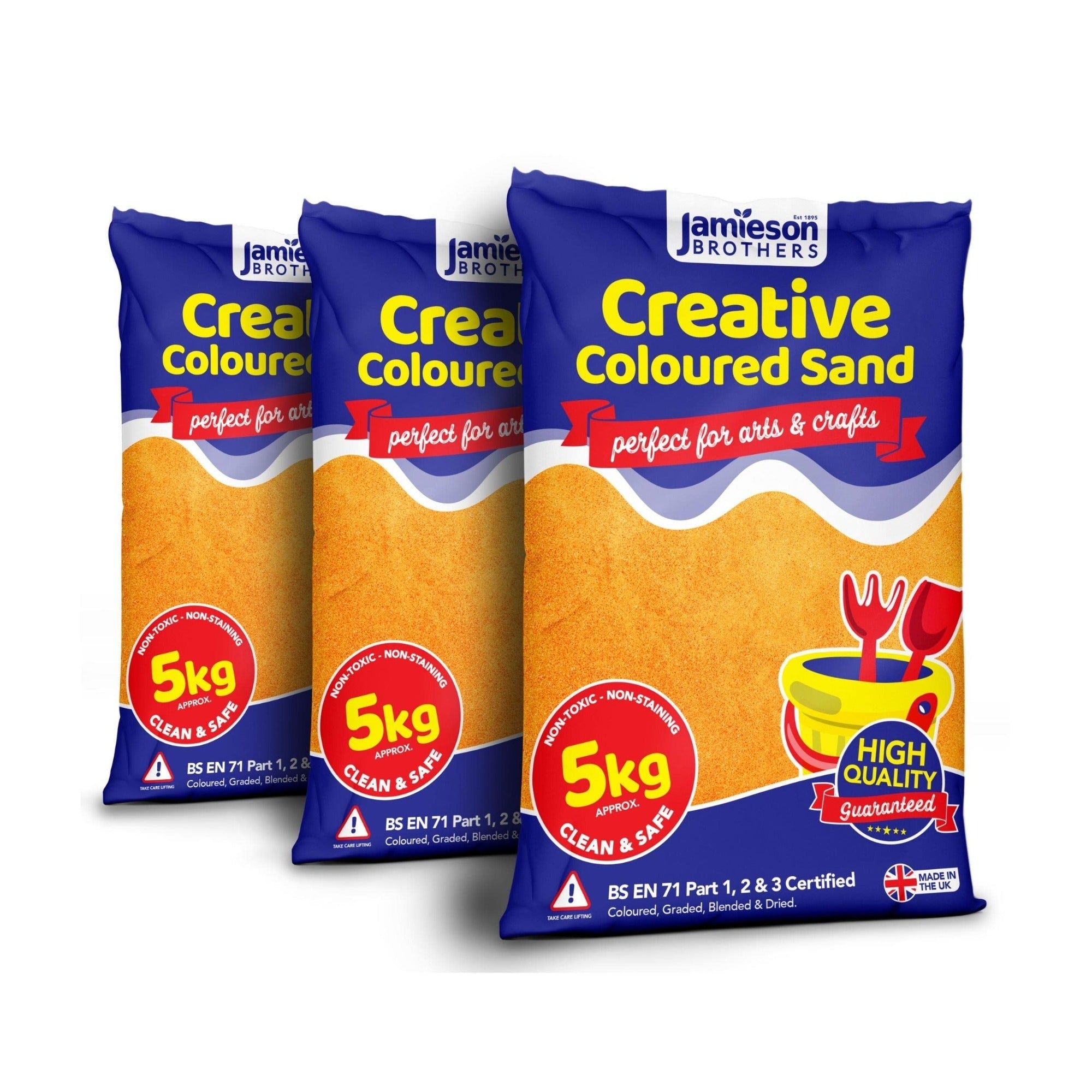 Orange Coloured Dry Play Sand