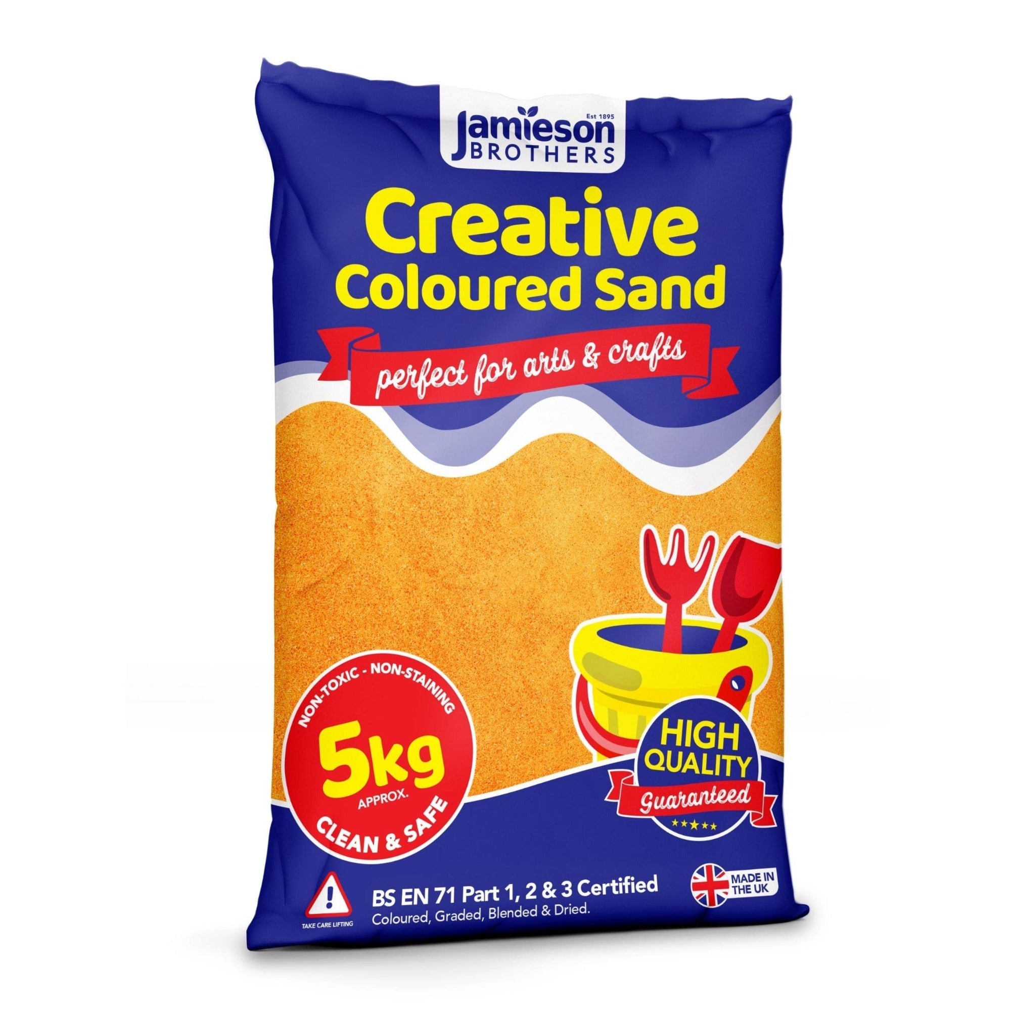 Orange Coloured Dry Play Sand