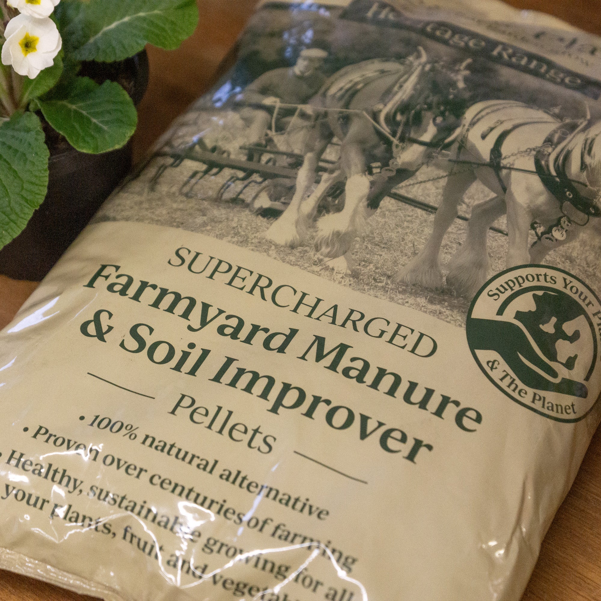 Precious Plants Pelleted Farmyard Manure Fertiliser 5kg Sachet – Organic Soil Improver & Plant Feed for Flowers, Beds & Borders