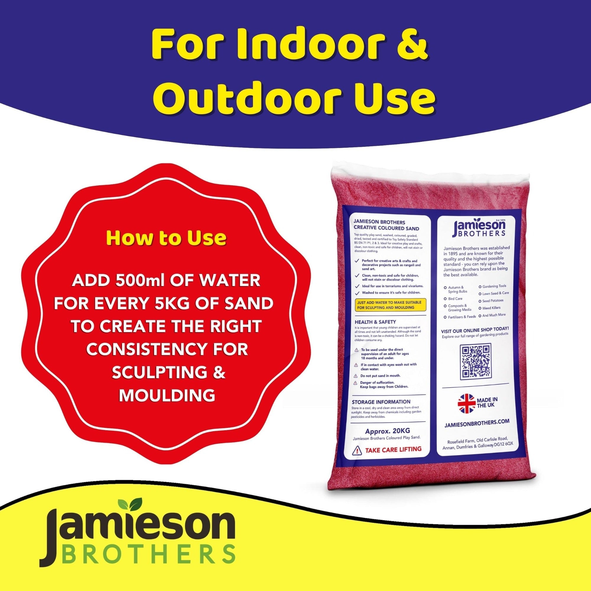 Red Coloured Dry Play Sand