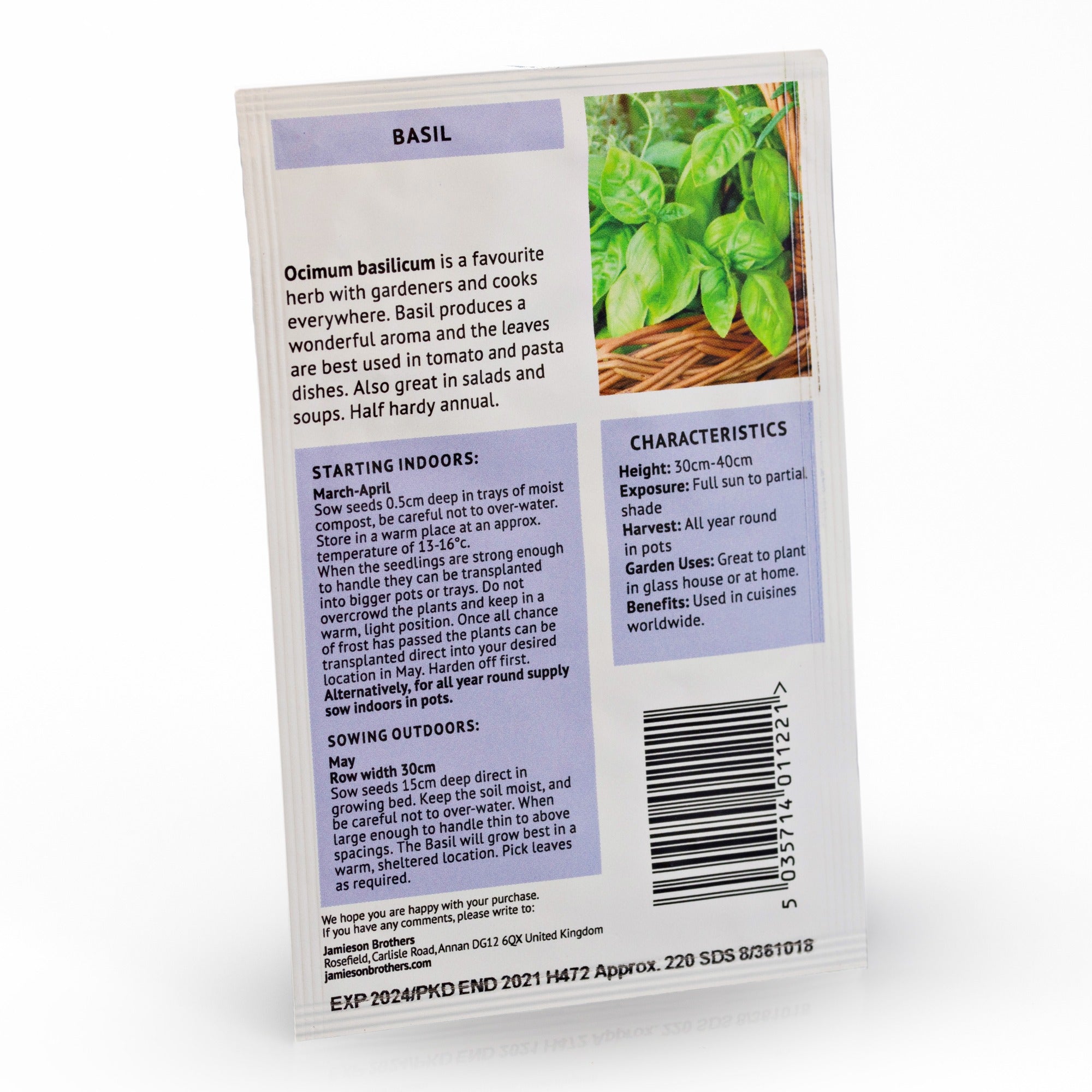 Sweet Basil Herb Seeds