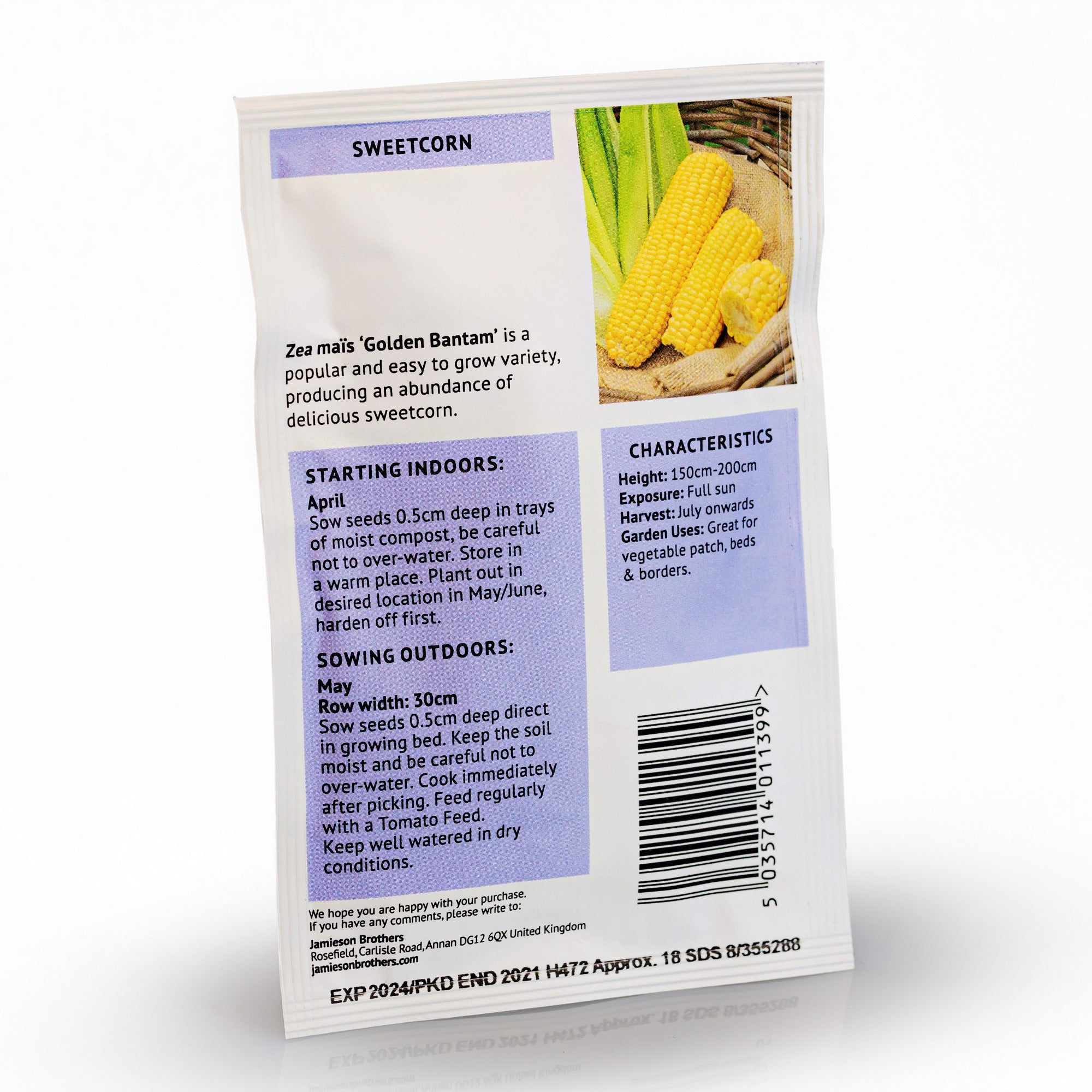 Sweetcorn Golden Bantam Vegetable Seeds