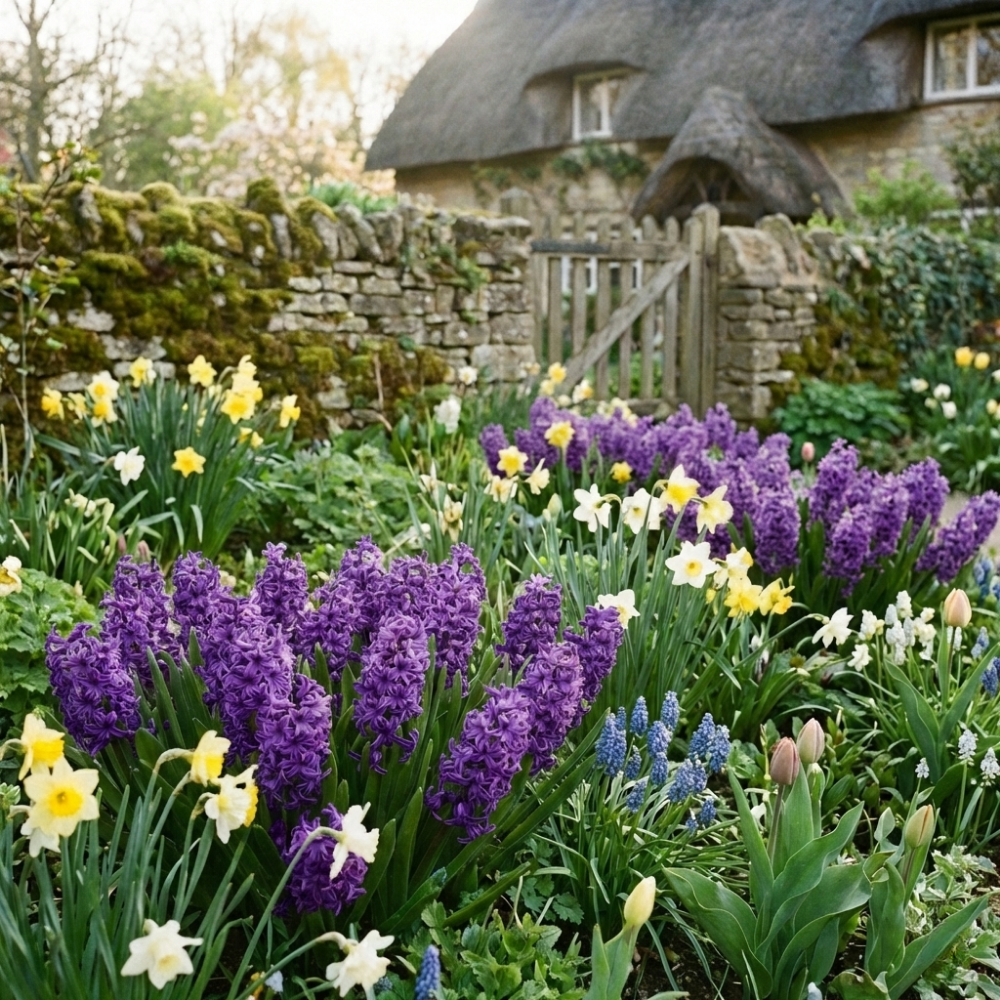 Purple Hyacinth Plants in Pots – 3 x 1 Litre Pots (9 Flowering Bulbs)