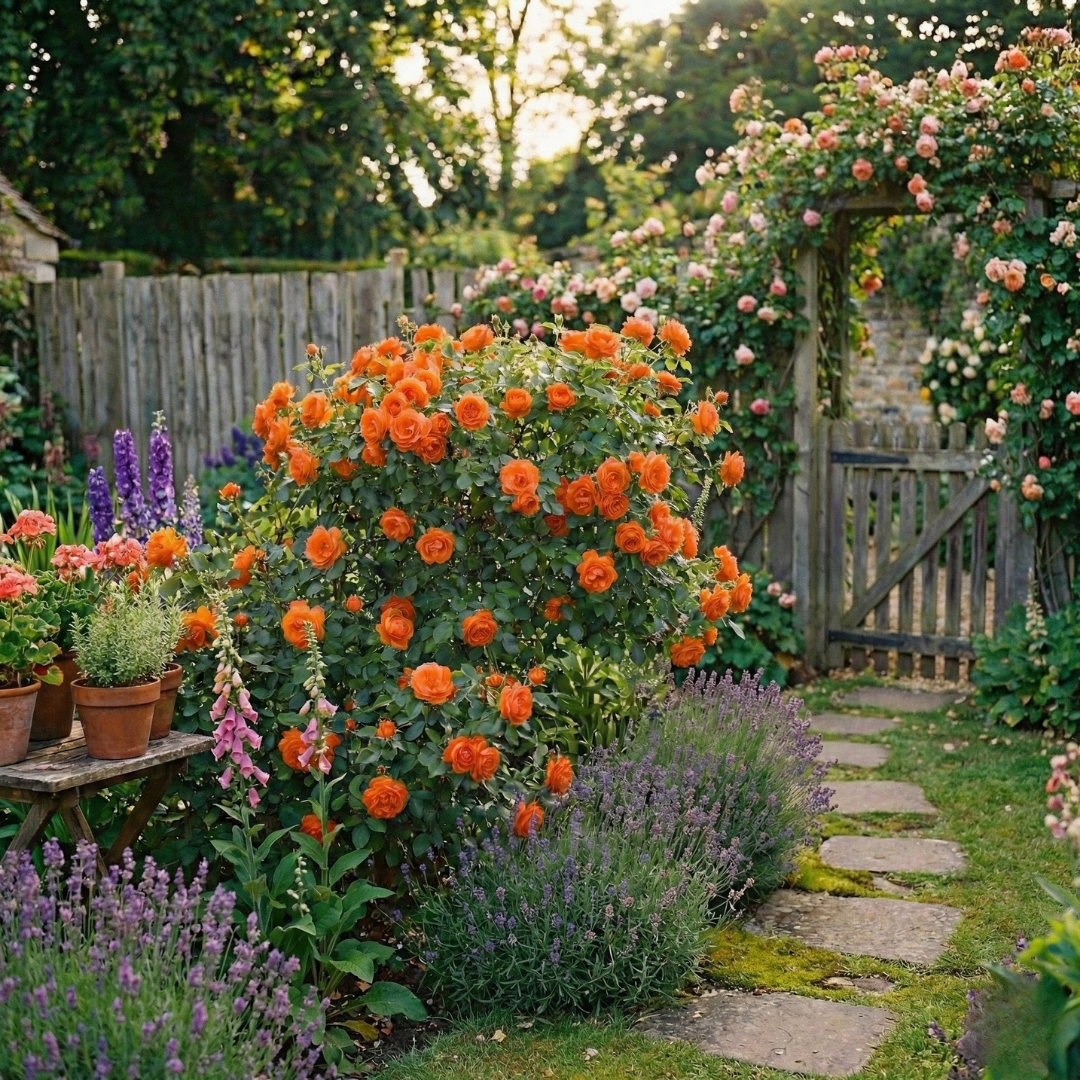 Rose - Bush - Orange