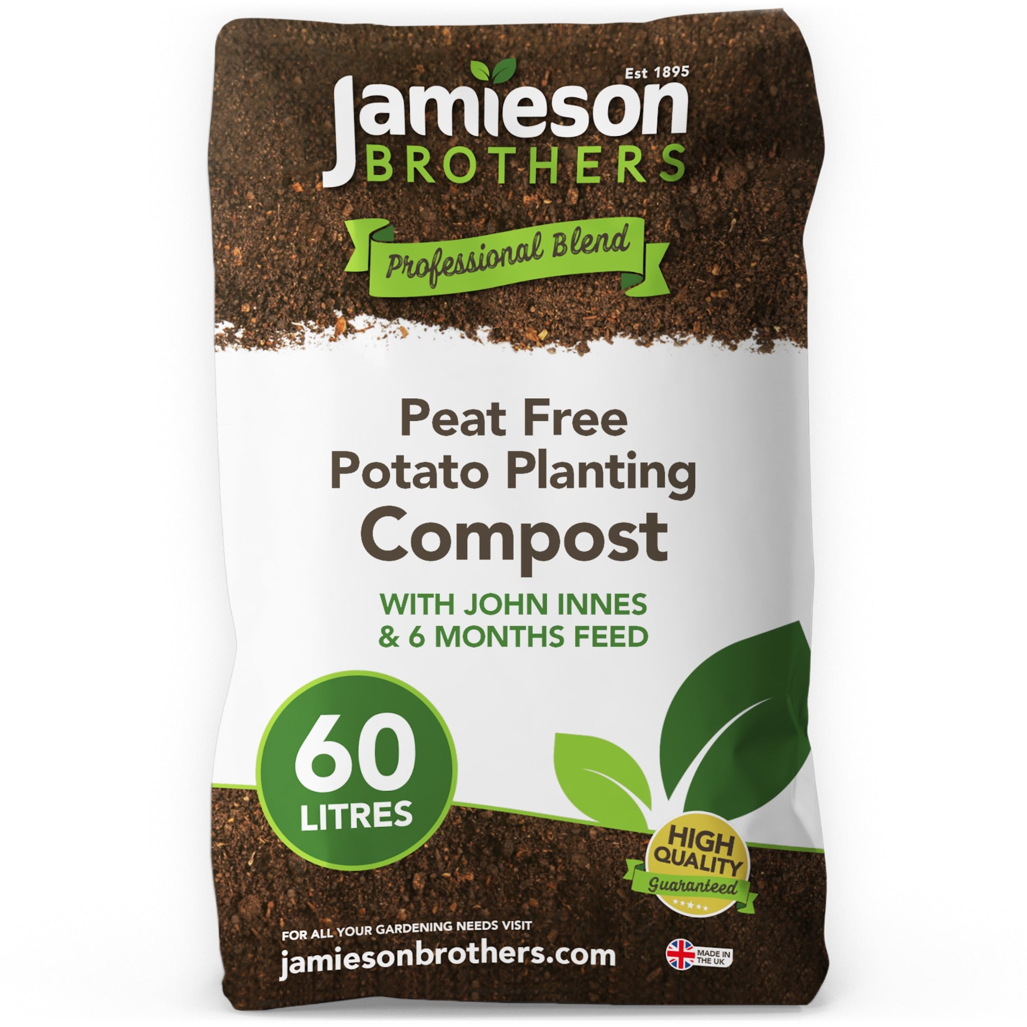 Peat Free Potato Compost with added John Innes 60L By Jamieson Brothers