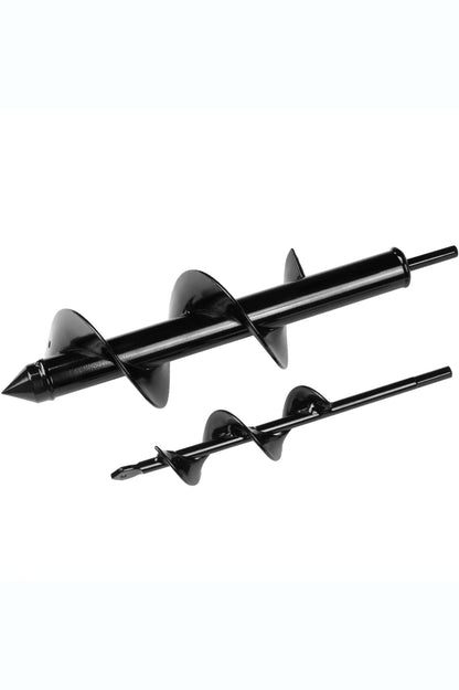 Auger Drill Bits for Planting Bulbs, Flowers, Vegetables, Potatoes, and Weed Remover - Twin Tool Pack 8x30 & 4x22cm by Jamieson Brothers