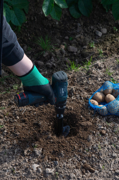 Auger Drill Bits for Planting Bulbs, Flowers, Vegetables, Potatoes, and Weed Remover - Twin Tool Pack 8x30 & 4x22cm by Jamieson Brothers