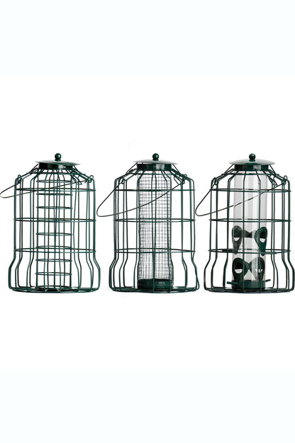 Squirrel Resistant Bird Feeders For Seeds Fatballs and Nuts- 3 pack by Jamieson Brothers