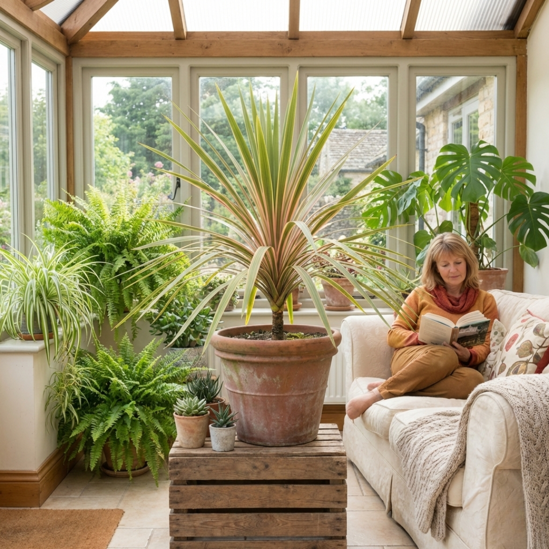 1 Large Plant - Cordyline Eurostripe, Ready to Plant in Your Garden, 3L Rootball