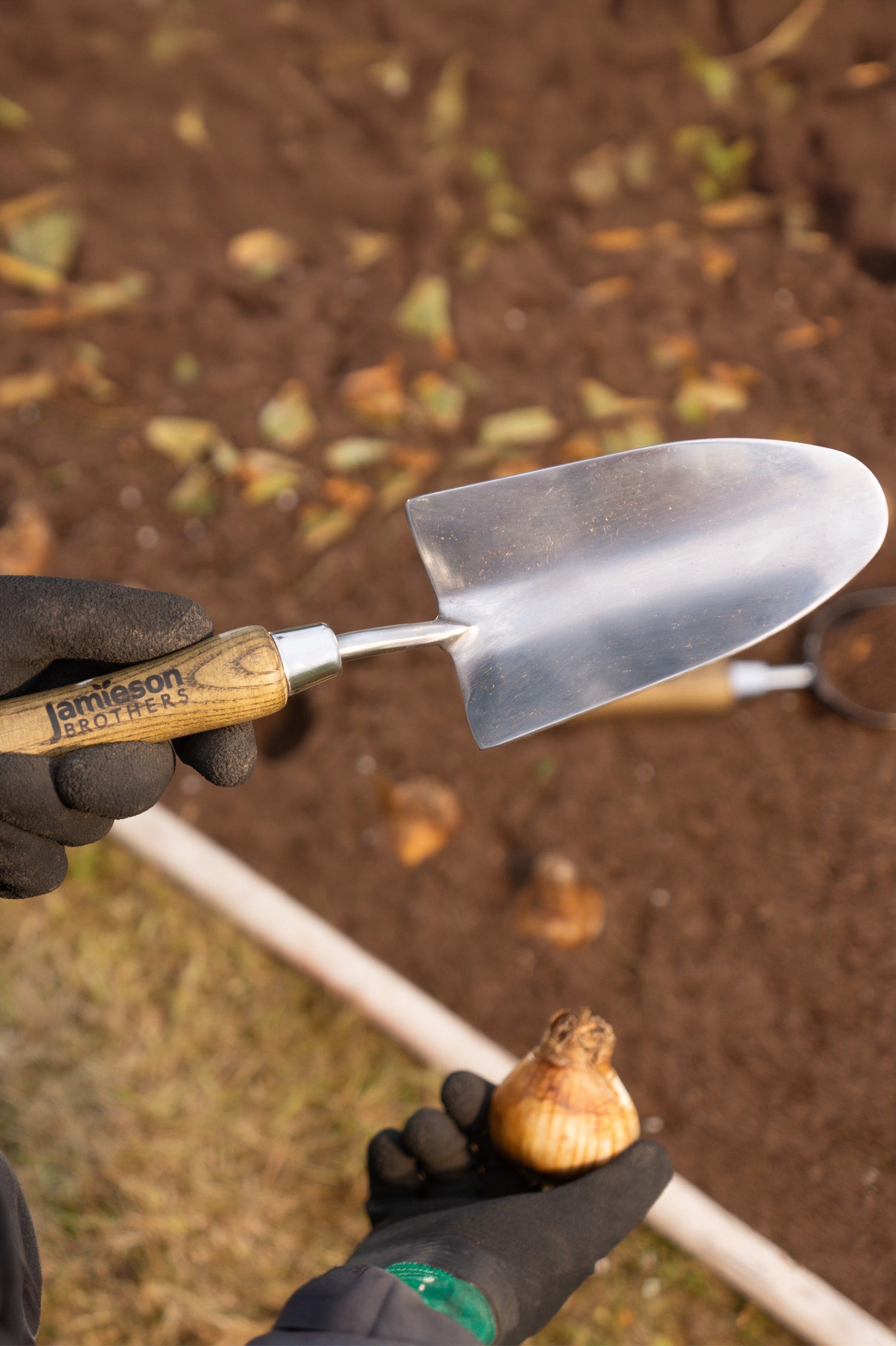 Gardening Stainless Steel Hand Trowel, Hand Fork and Transplanting Trowel 3 in 1 Garden Tool Set By Jamieson Brothers