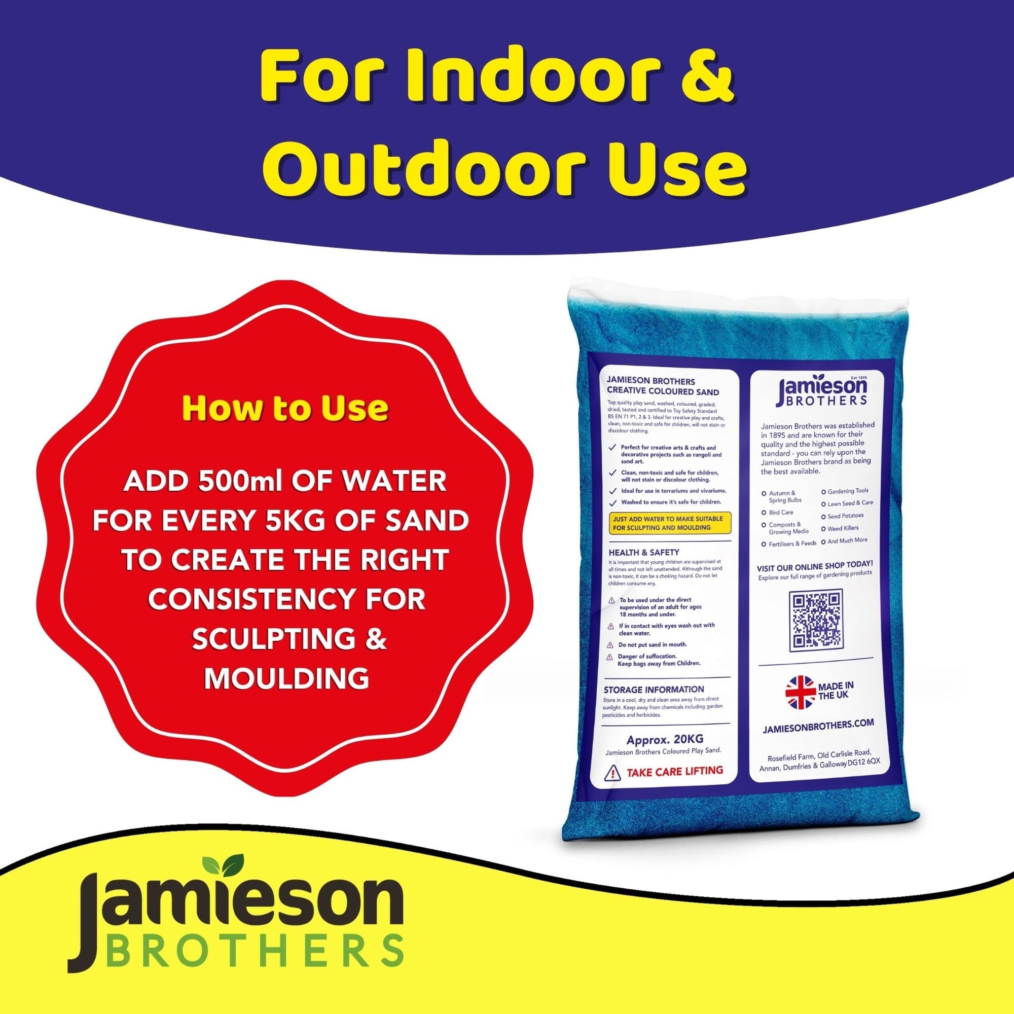 Blue Coloured Dry Play Sand