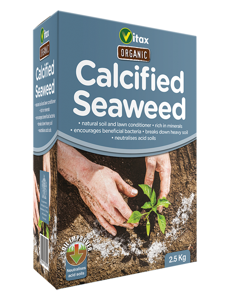 Vitax Calcified Seaweed natural product with nutrients for healthy growth and helps with soil quality 2.5kg box