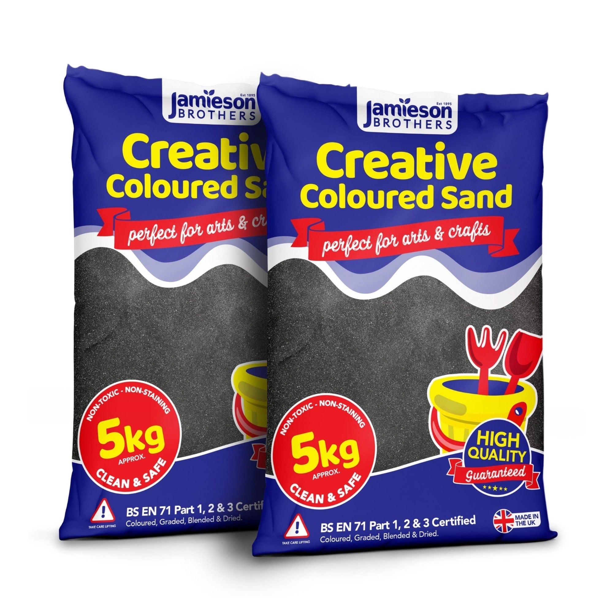 Charcoal Coloured Dry Play Sand