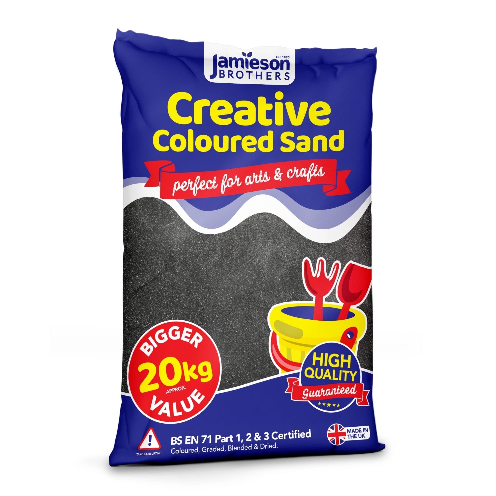 Charcoal Coloured Dry Play Sand