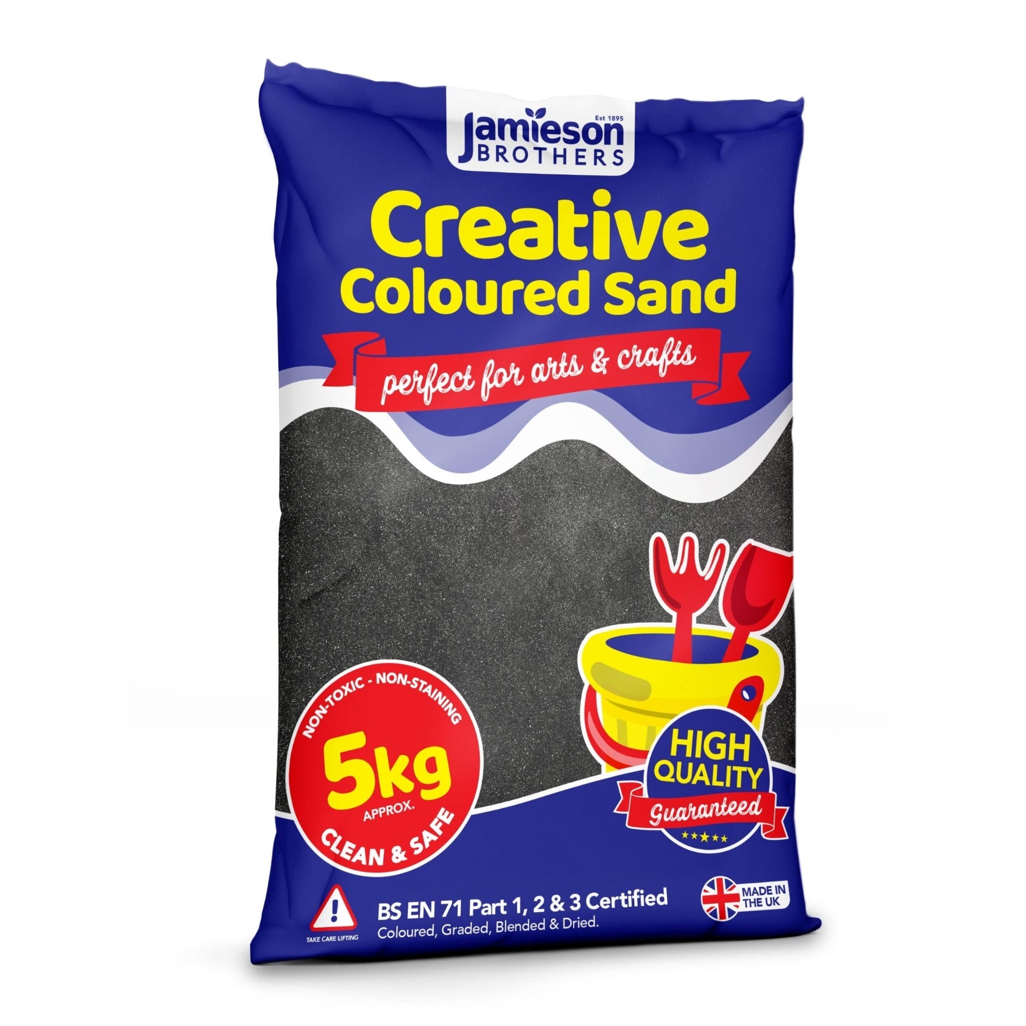 Charcoal Coloured Dry Play Sand