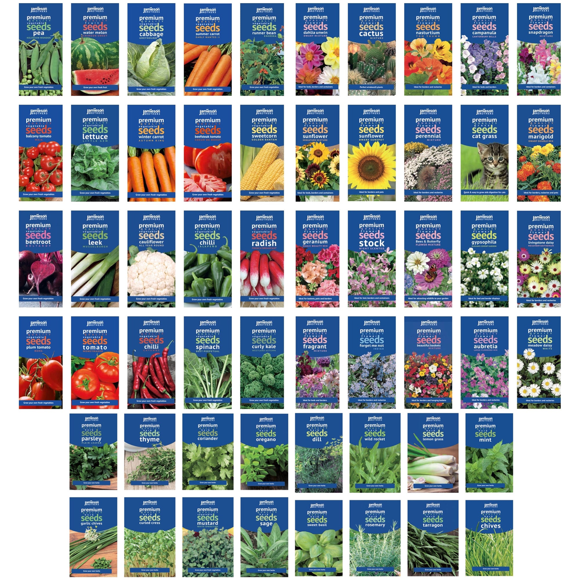 FREE! 10 Pack of Random Seeds (Fruit, Vegetable, Herb or Flower Seeds) 