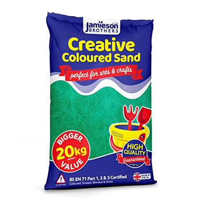 Green Coloured Dry Play Sand