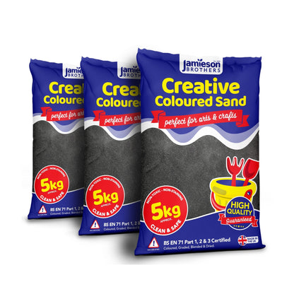 Charcoal Coloured Dry Play Sand