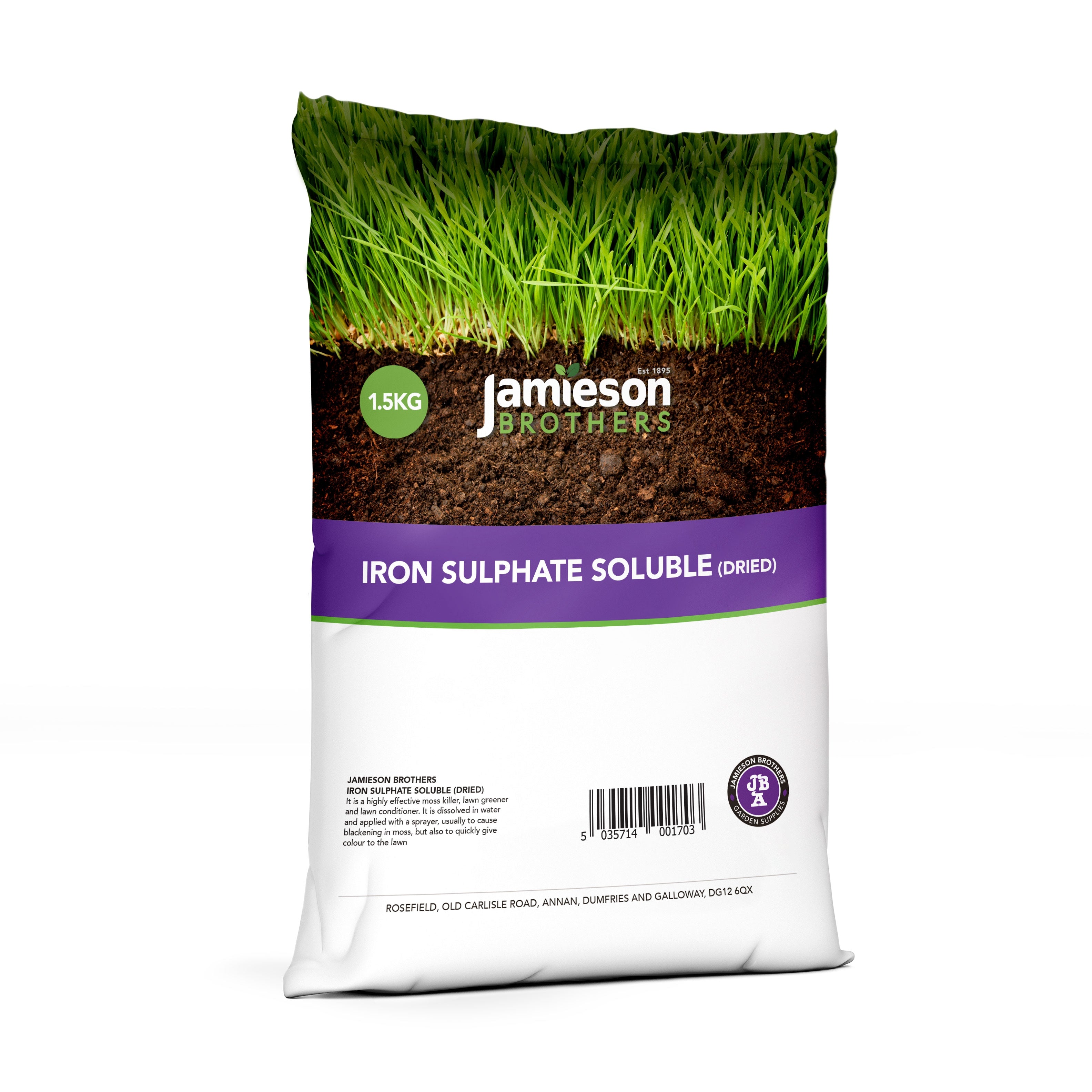 Iron Sulphate Soluble (Dried) 1.5kg - By Jamieson Brothers