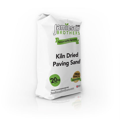 Kiln Dried Paving Sand 20kg bag - By Jamieson Brothers