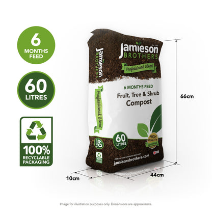 Fruit, Tree and Shrub Planting Compost 60L By Jamieson Brothers