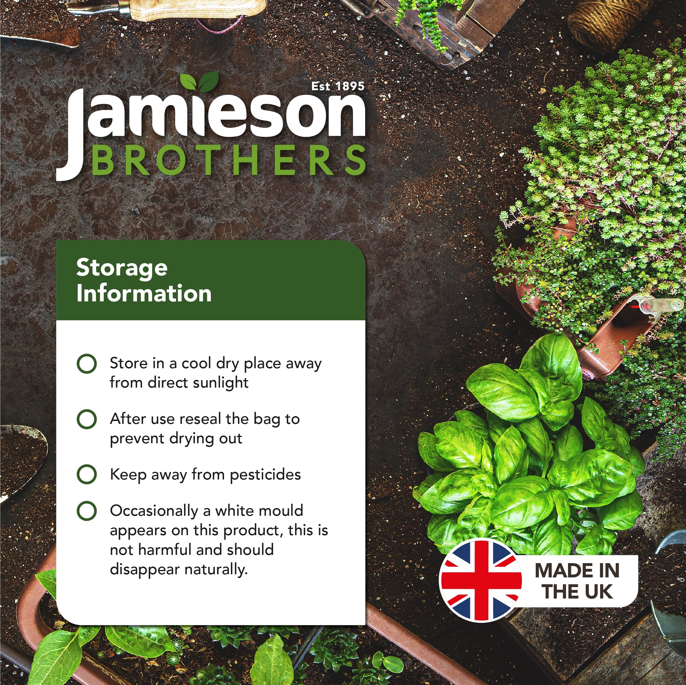 Peat-Free Tomato Compost with added John Innes 60L - 6 months feeding in this professional blend by Jamieson Brothers