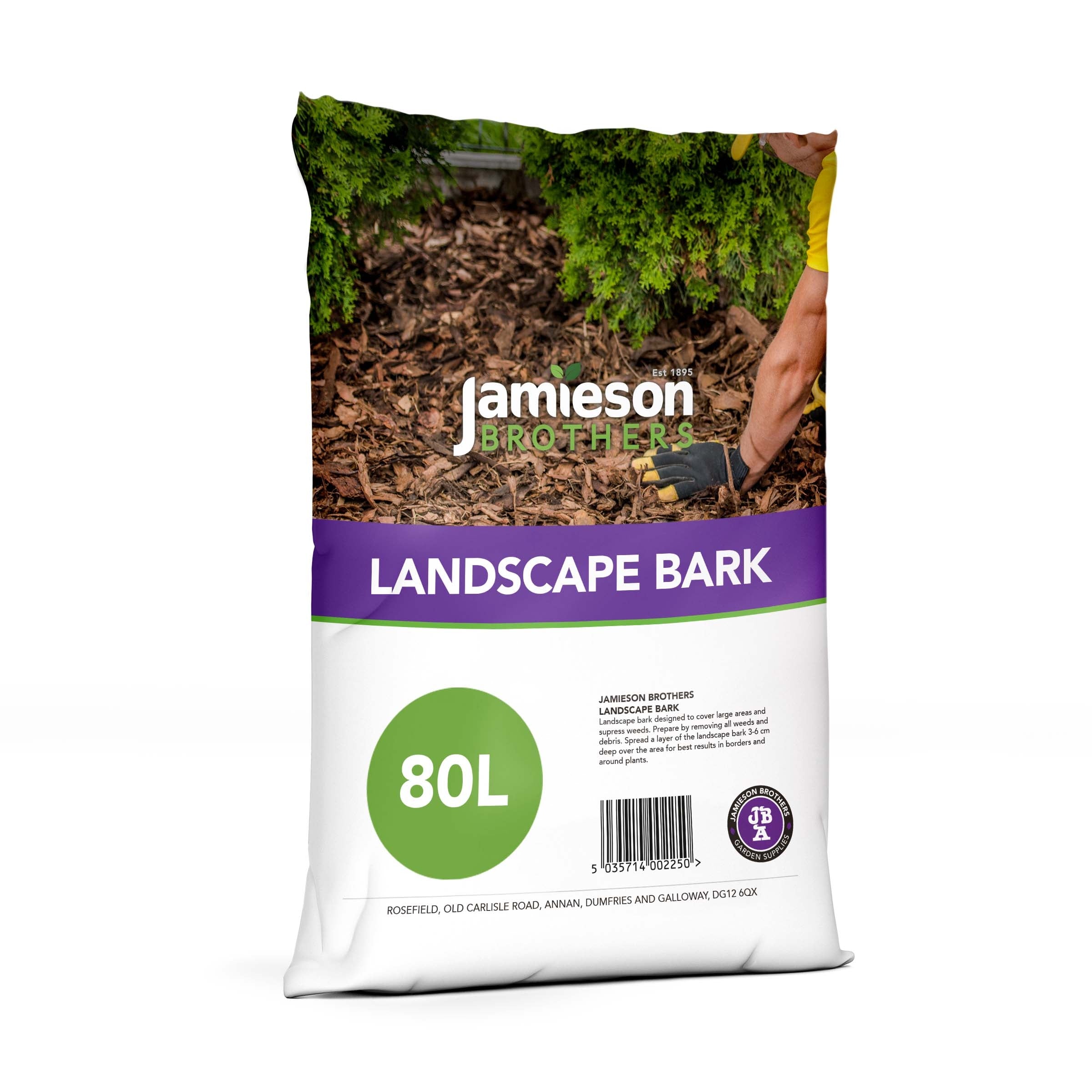 Landscape Bark 80L bag by Jamieson Brothers