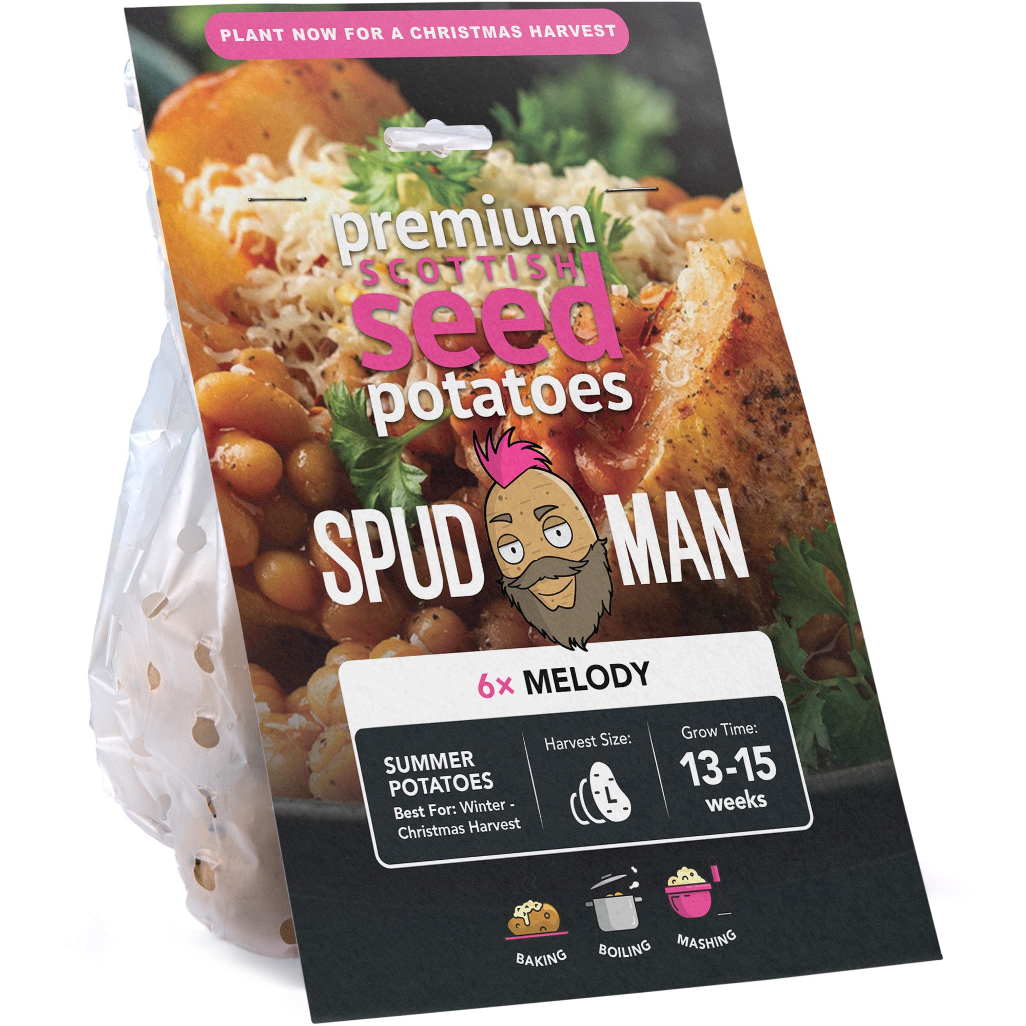 SpudMan Melody (6 Tubers) Christmas Harvest Seed Potatoes