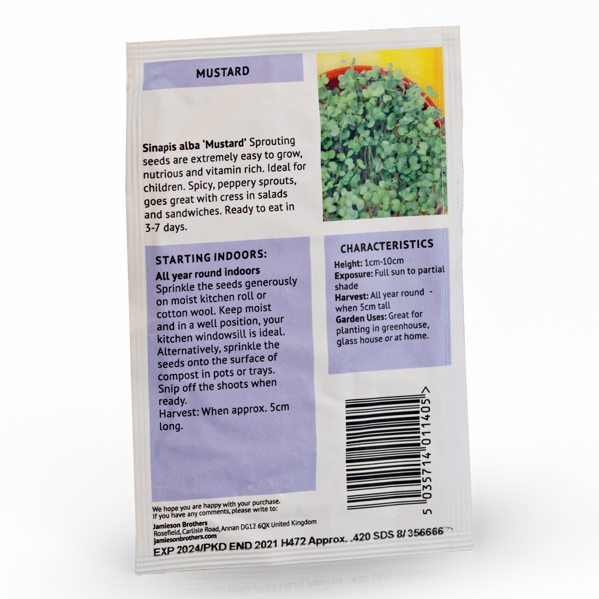 Mustard White Sprouting Herb Seeds