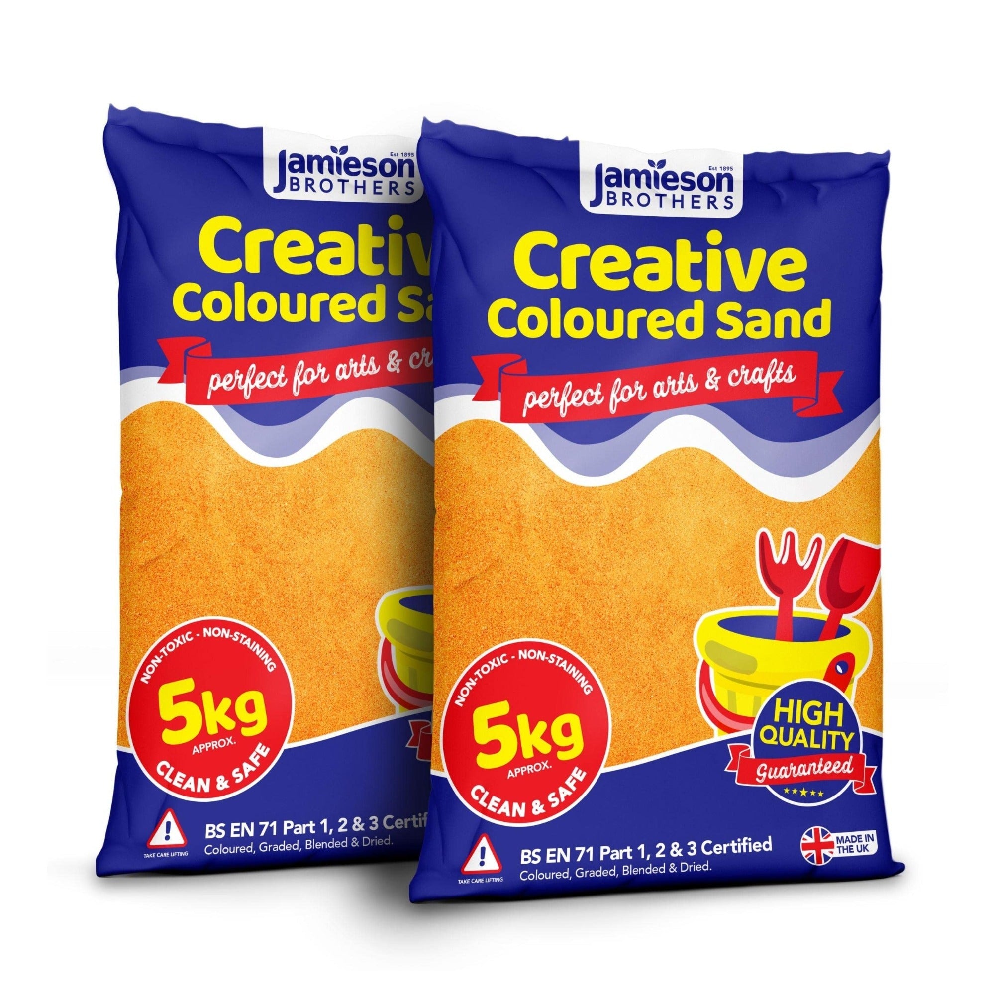 Orange Coloured Dry Play Sand