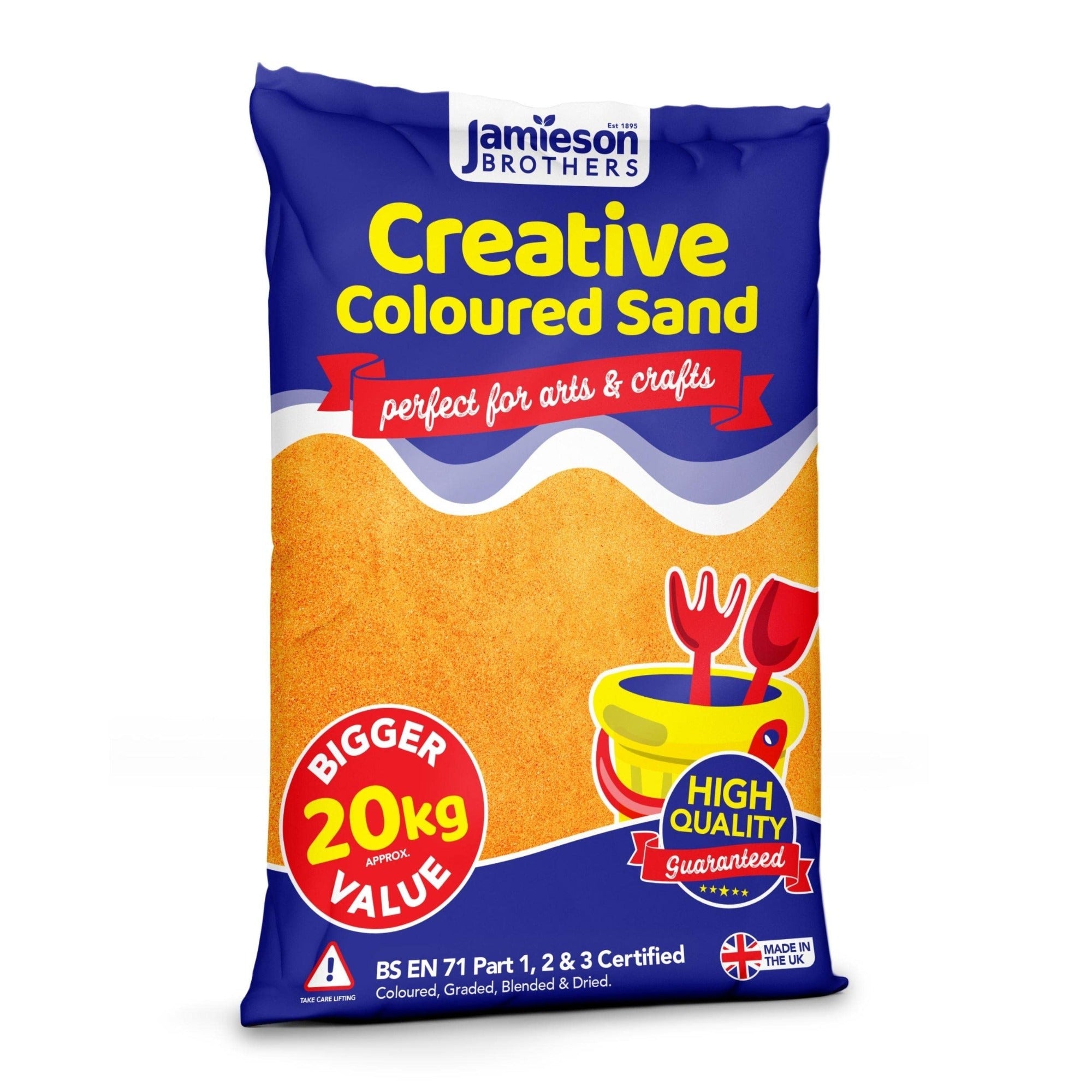 Orange Coloured Dry Play Sand