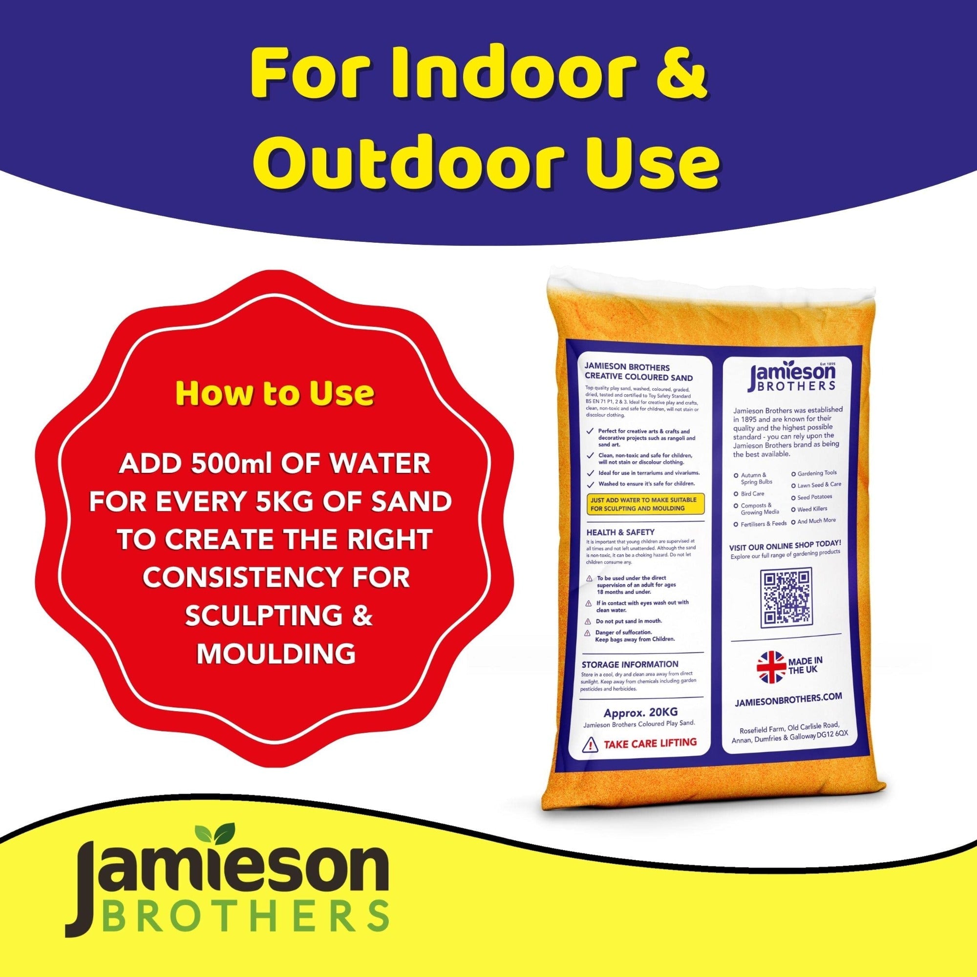 Orange Coloured Dry Play Sand