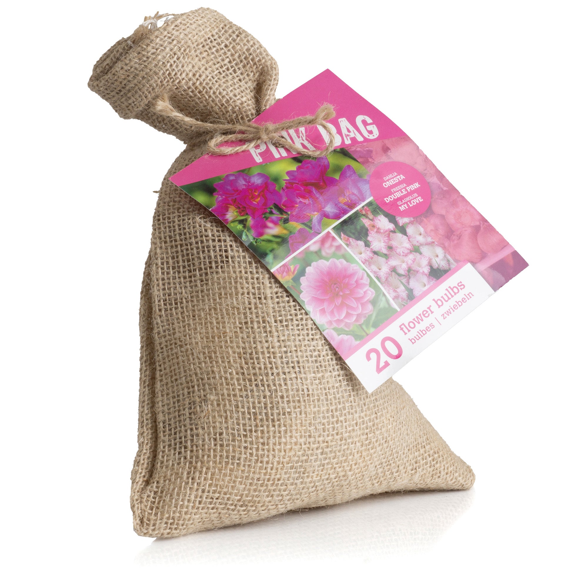 The Pink Bag (10 Bulbs) Dahlia, Gladiolus & Freesia