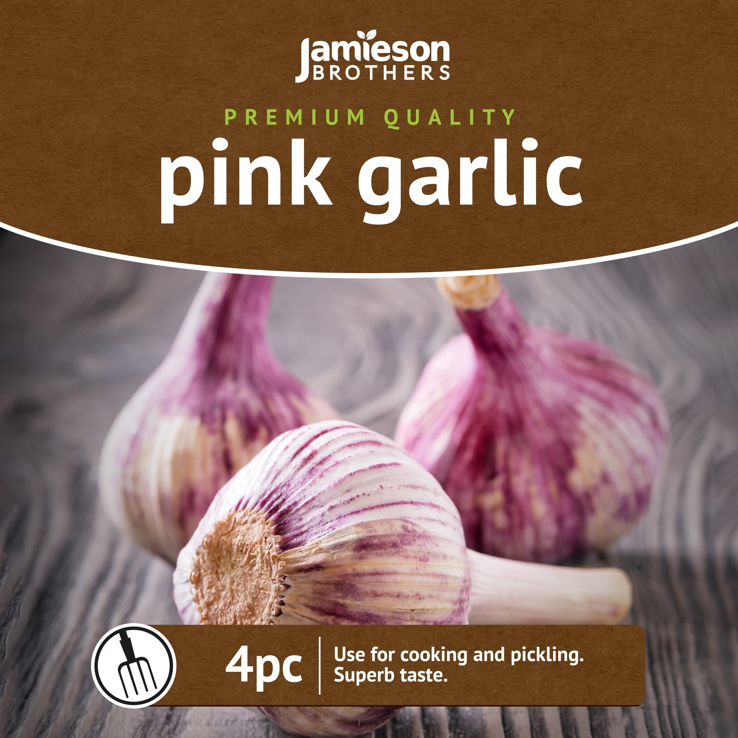 Pink Garlic Bulbs - 4pcs