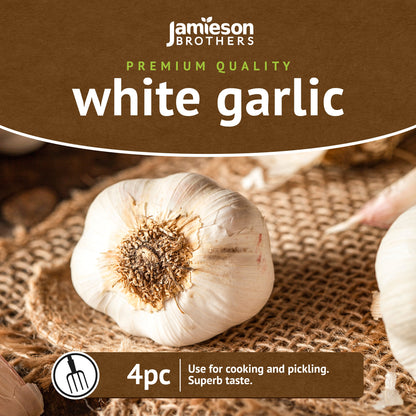 Autumn White Garlic Bulbs - 4pcs